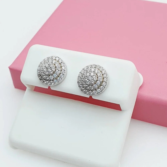 "925 Sterling Silver Cubic Zirconia Earrings, U19254593 - Picture 1 of 10